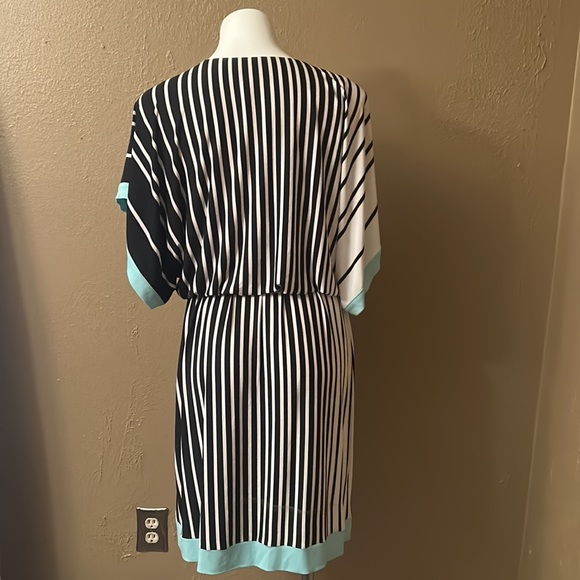 Sandra Darren vertical stripped knee length knit pullover dress - Picture 4 of 4